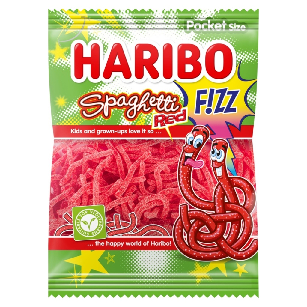 Haribo Spaghetti Red Fizz 70gr